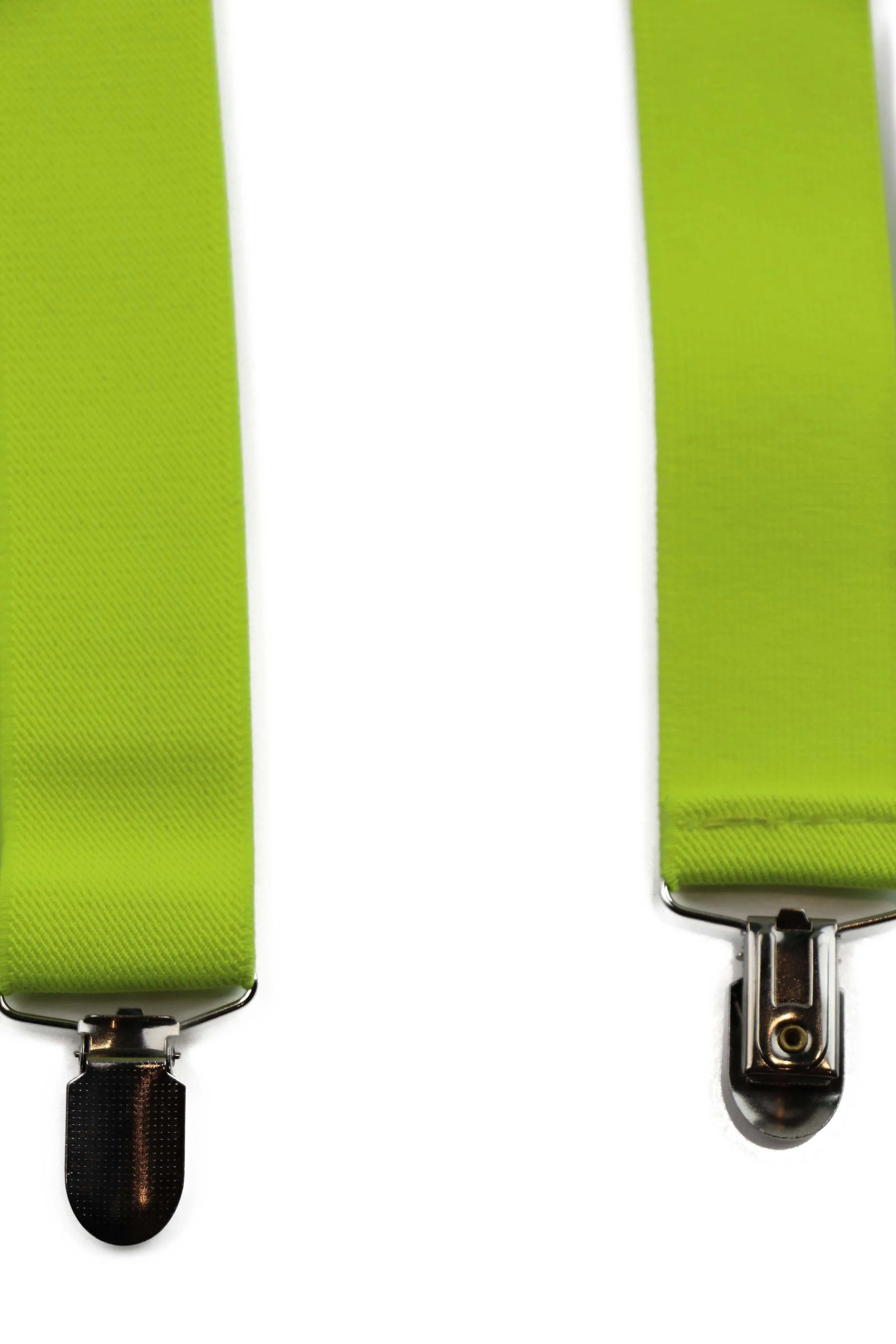 Wide Heavy Duty Adjustable 100cm Fluro Yellow Adult Mens Suspenders